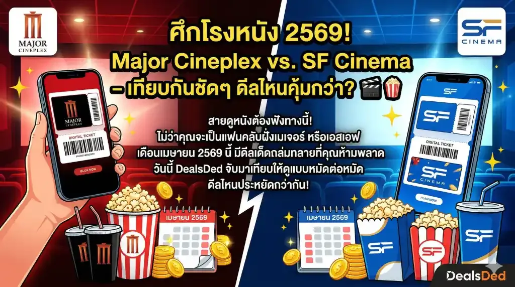 ศึกโรงหนัง 2569! Major Cineplex vs. SF Cinema – เทียบกันชัดๆ ดีลไหนคุ้มกว่า?